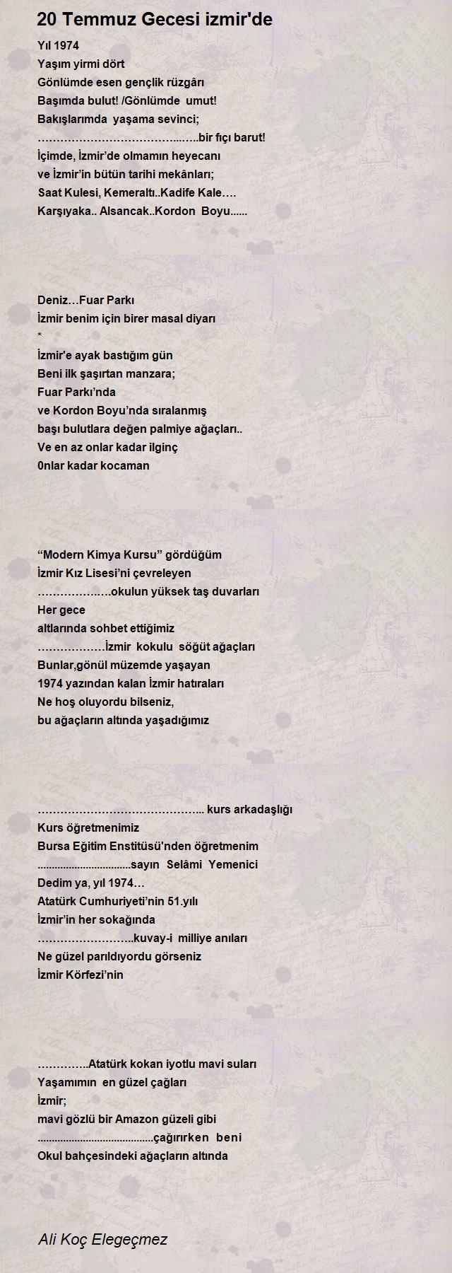 Ali Koç Elegeçmez