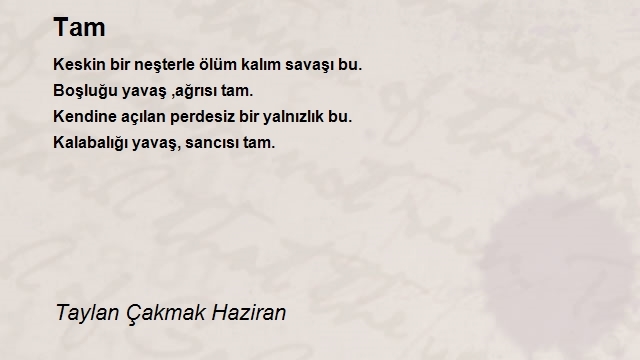 Taylan Çakmak Haziran