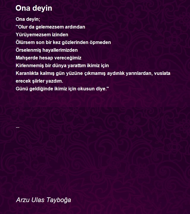 Arzu Ulas Tayboğa
