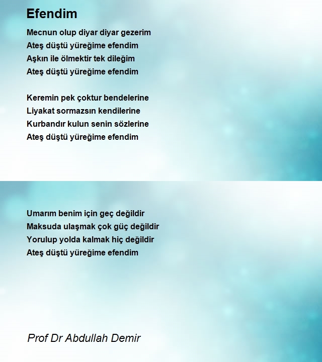 Prof Dr Abdullah Demir