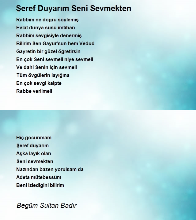 Begüm Sultan Badır