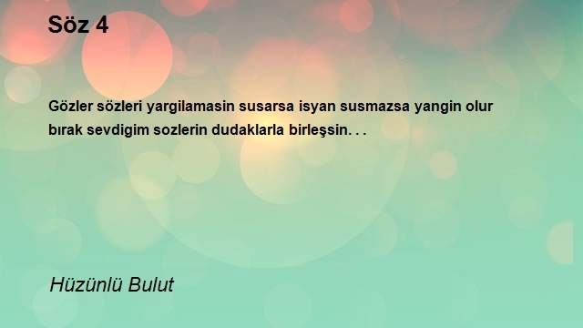 Hüzünlü Bulut