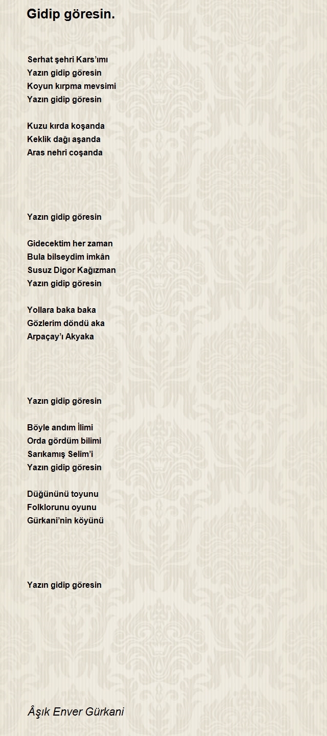 Âşık Enver Gürkani
