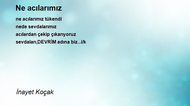 İnayet Koçak