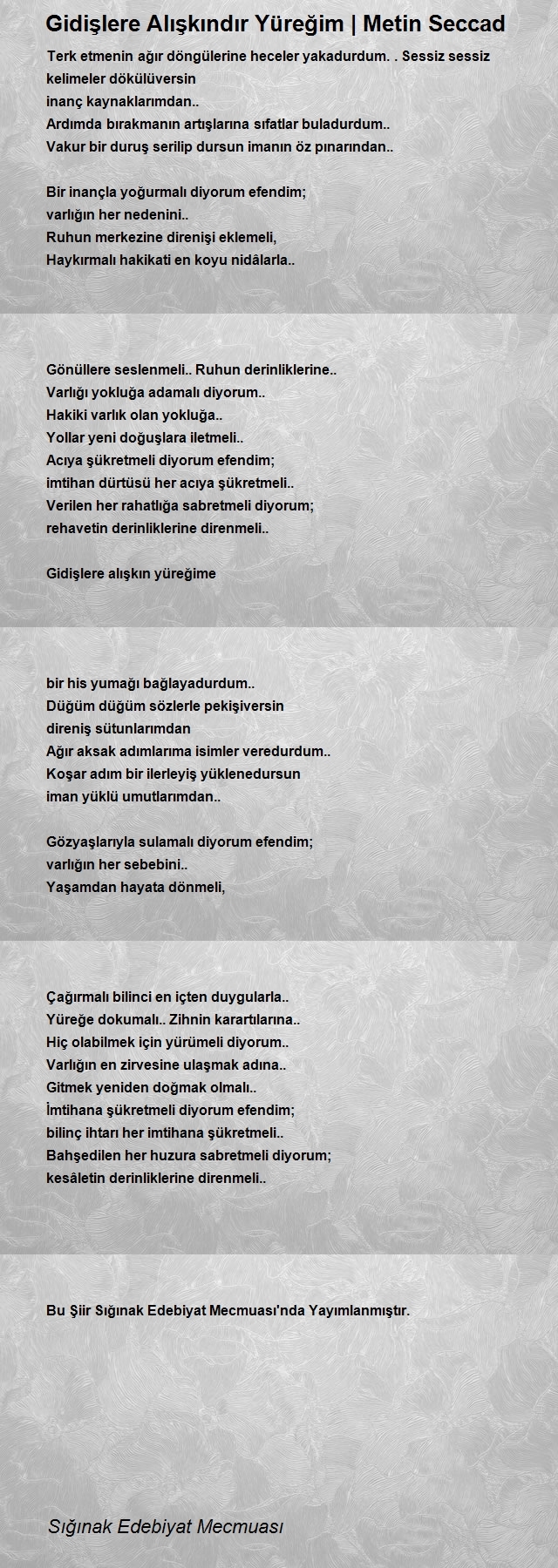 Sığınak Edebiyat Mecmuası