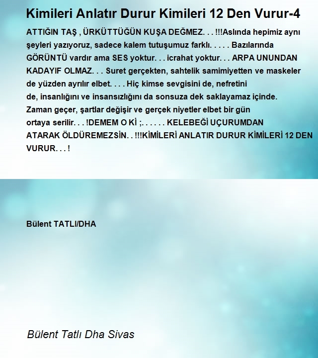 Bülent Tatlı Dha Sivas