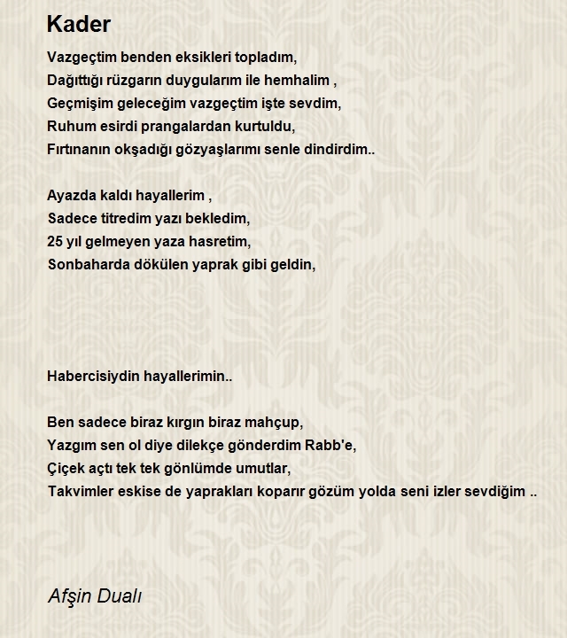 Afşin Dualı