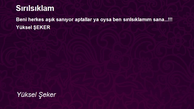 Yüksel Şeker