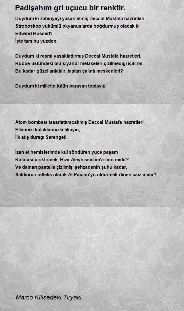 Marco Kilisedeki Tiryaki