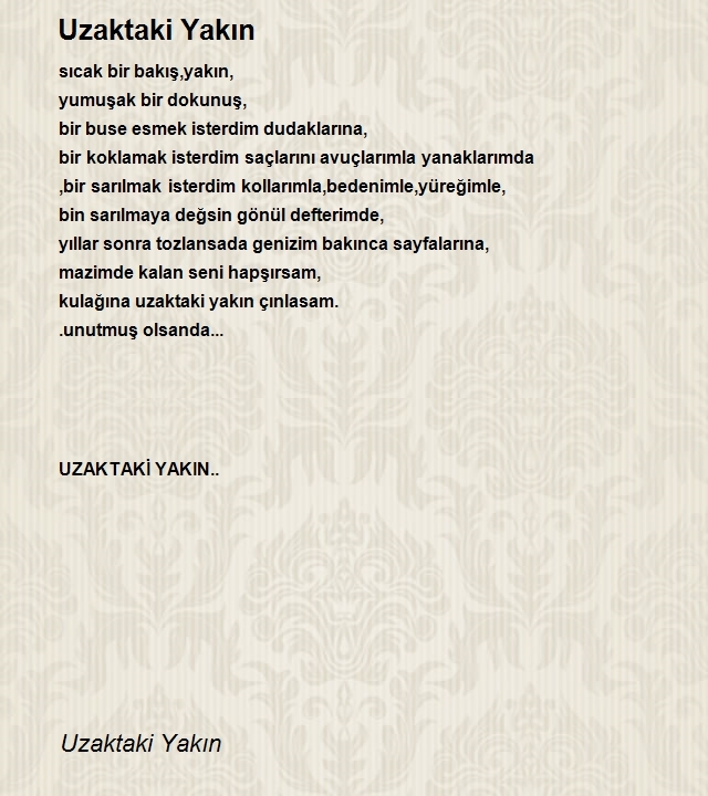 Uzaktaki Yakın