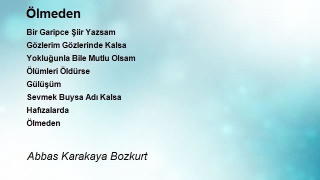Abbas Karakaya Bozkurt