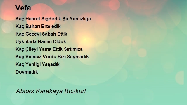 Abbas Karakaya Bozkurt