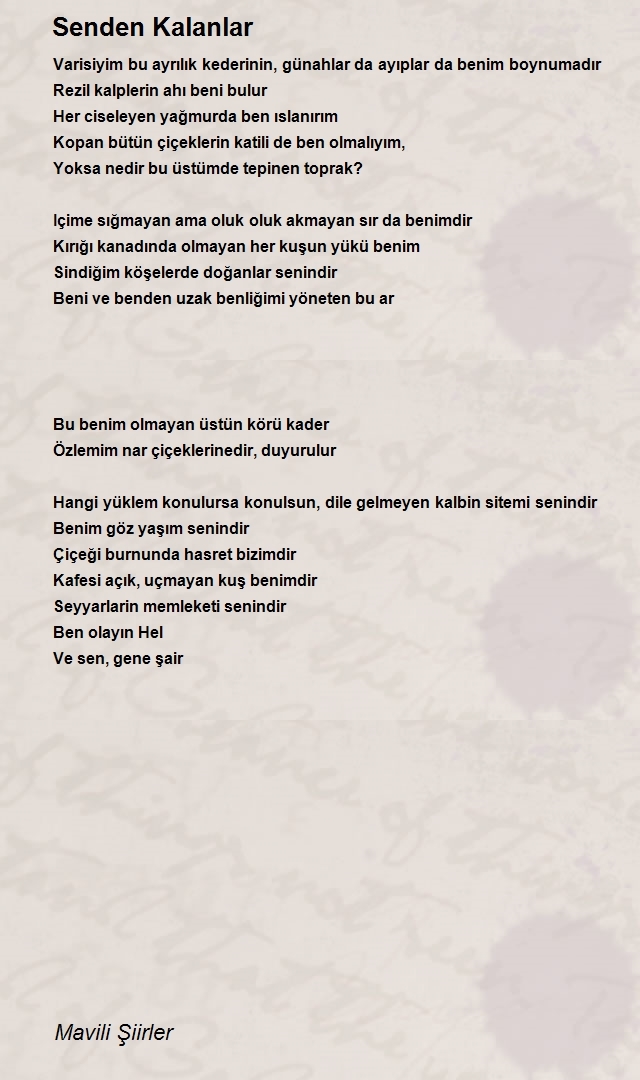 Mavili Şiirler
