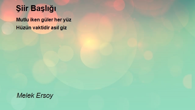 Melek Ersoy