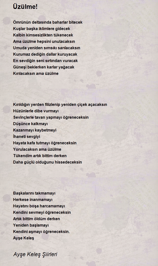 Ayşe Keleş Şiirleri