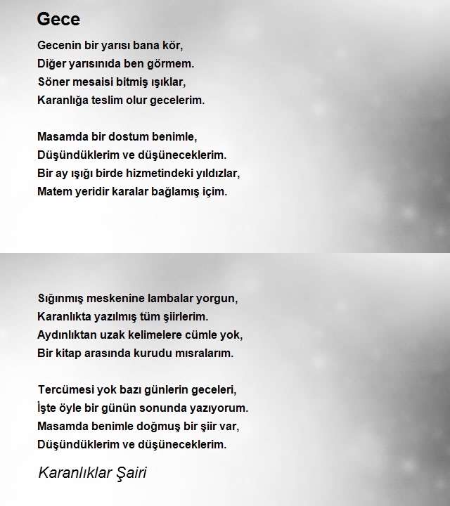 Karanlıklar Şairi