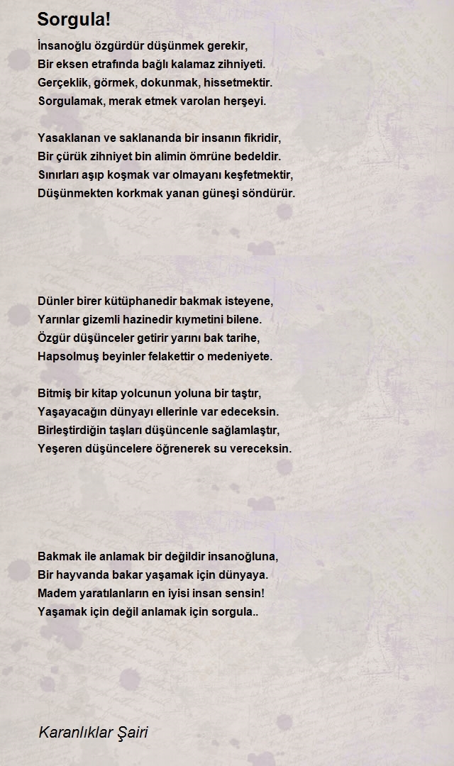 Karanlıklar Şairi