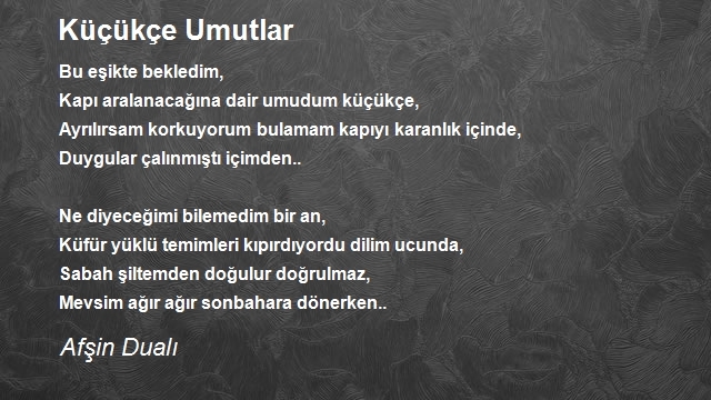 Afşin Dualı