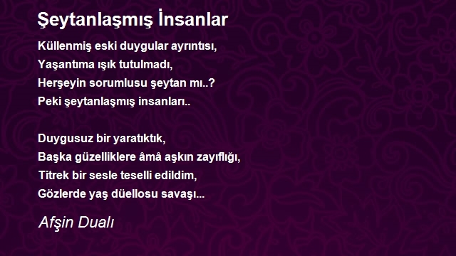 Afşin Dualı