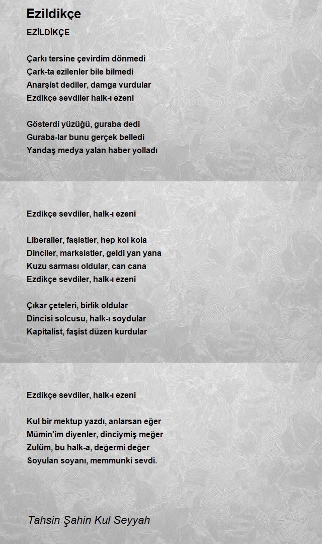 Tahsin Şahin Kul Seyyah