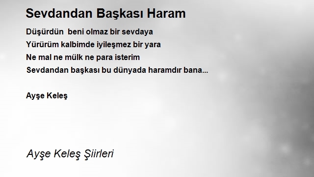 Ayşe Keleş Şiirleri