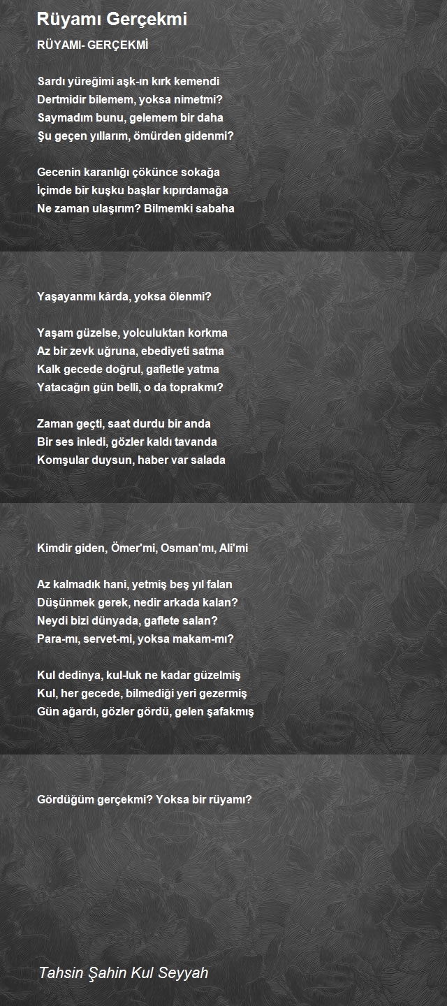 Tahsin Şahin Kul Seyyah
