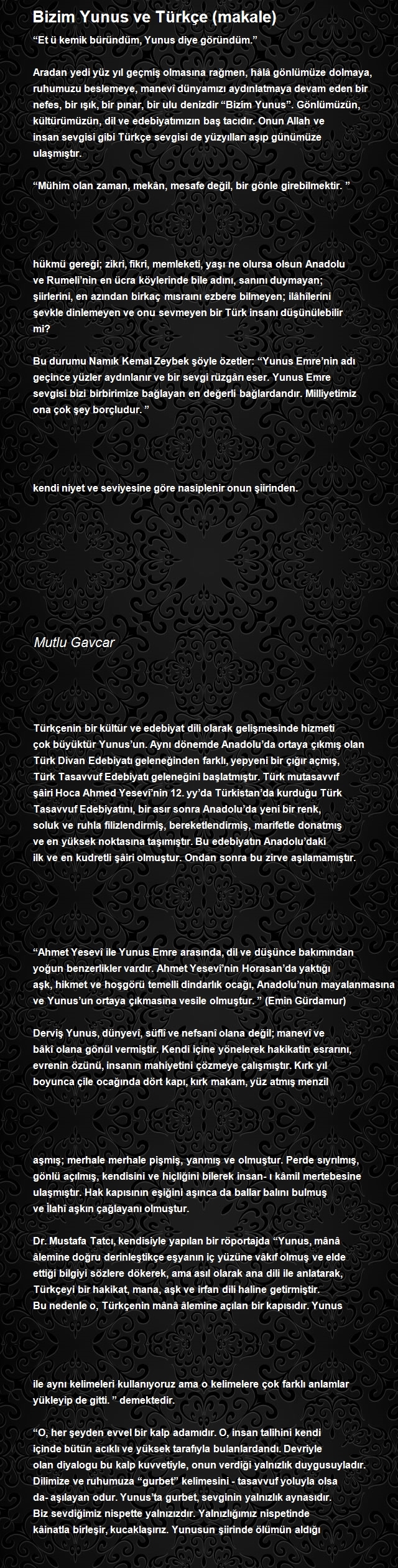 Mutlu Gavcar