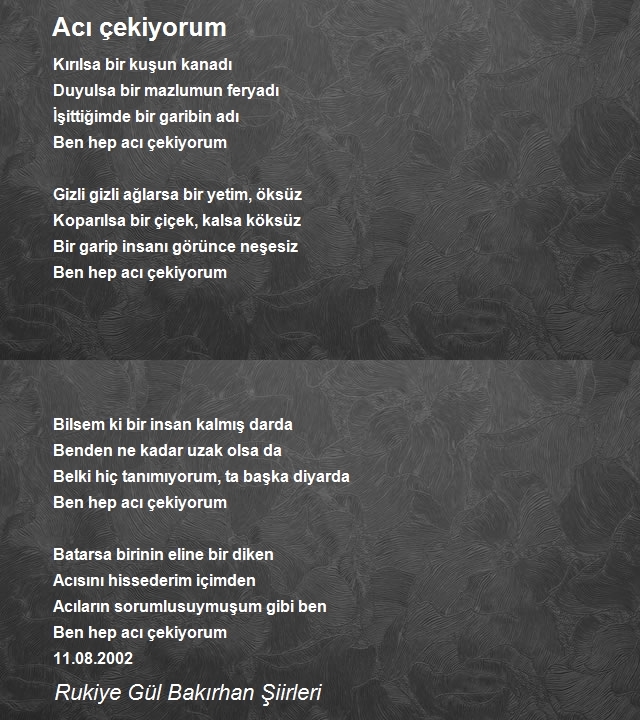 Rukiye Gül Bakırhan Şiirleri