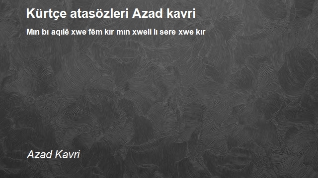 Azad Kavri
