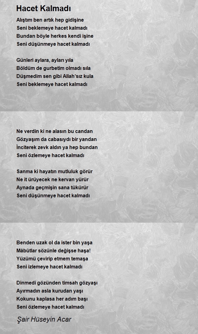 Şair Hüseyin Acar