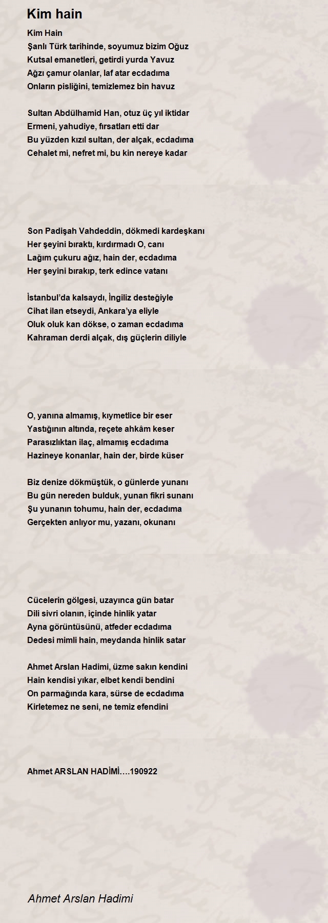 Ahmet Arslan Hadimi