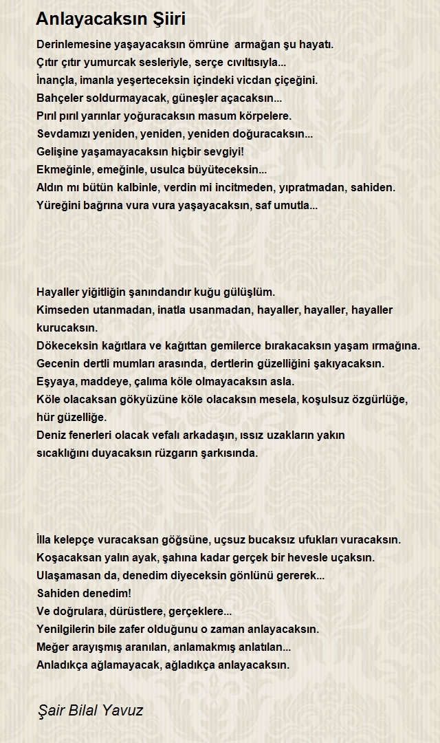 Şair Bilal Yavuz