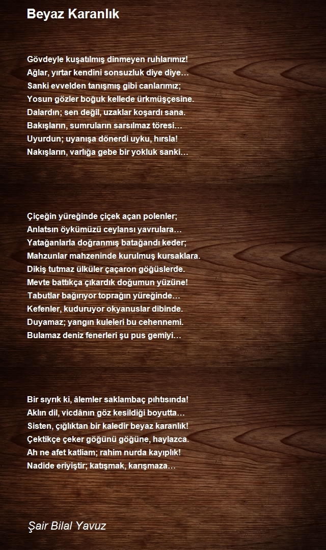 Şair Bilal Yavuz