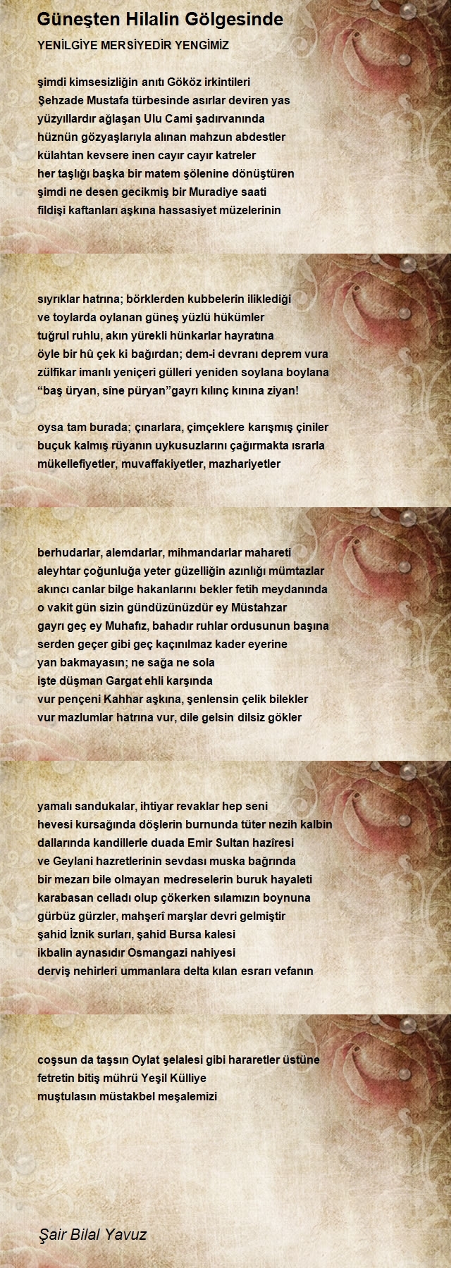 Şair Bilal Yavuz