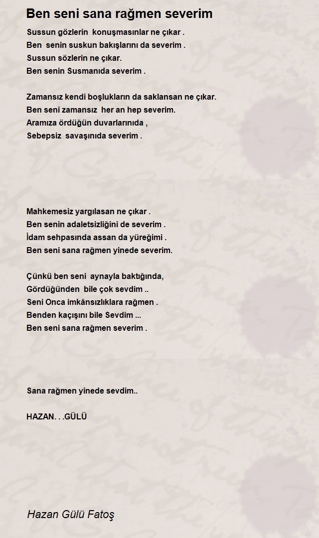 Hazan Gülü Fatoş