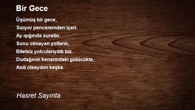 Hasret Sayınta