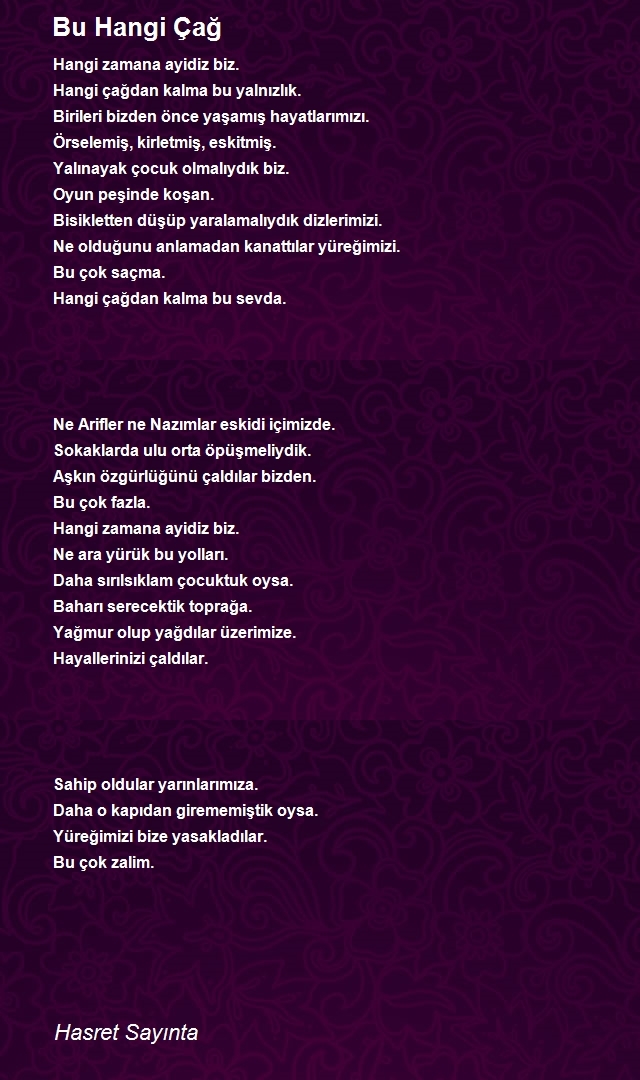 Hasret Sayınta