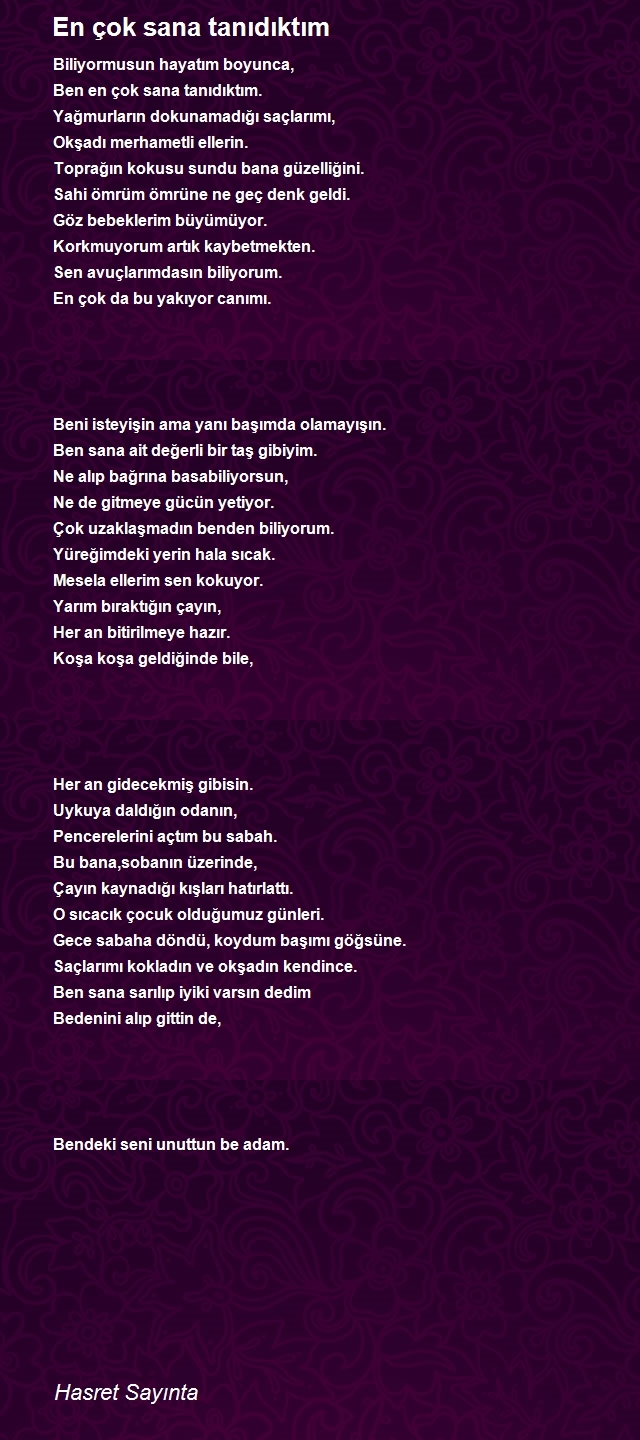 Hasret Sayınta