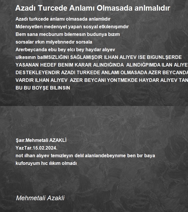 Mehmetali Azakli