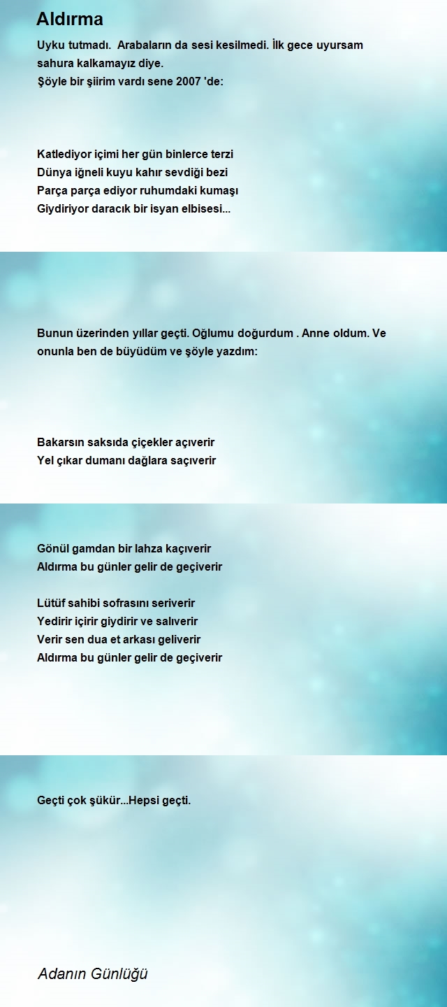 Adanın Günlüğü