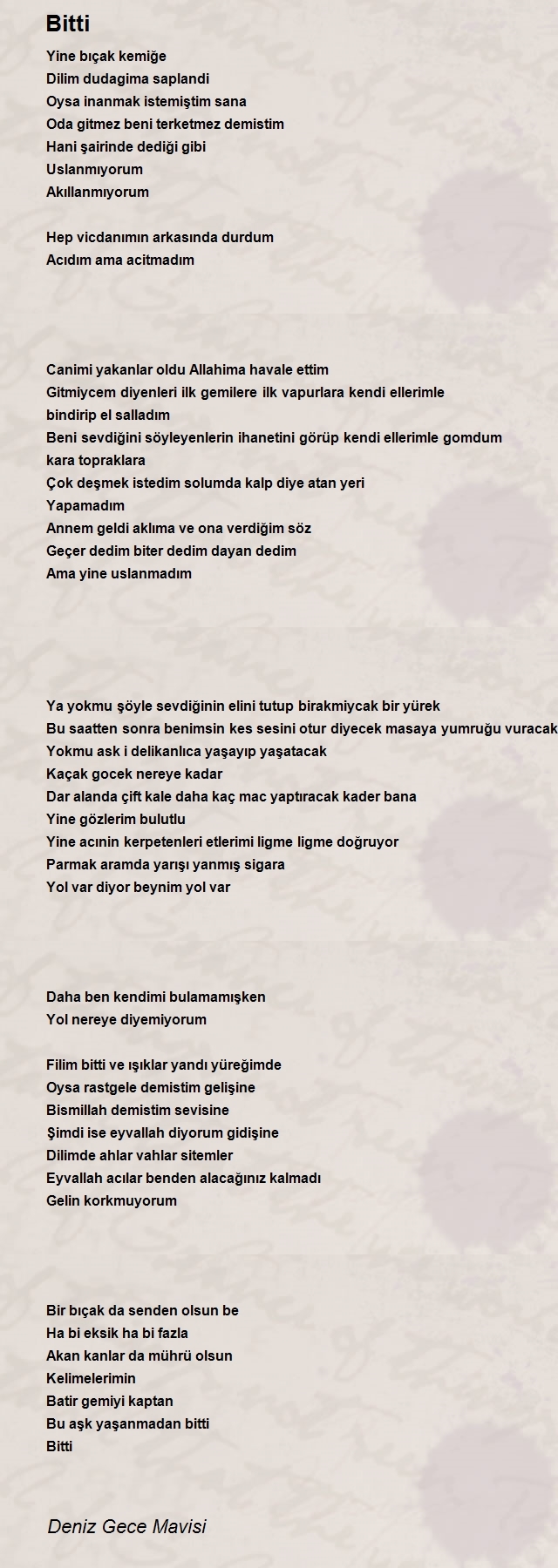 Deniz Gece Mavisi