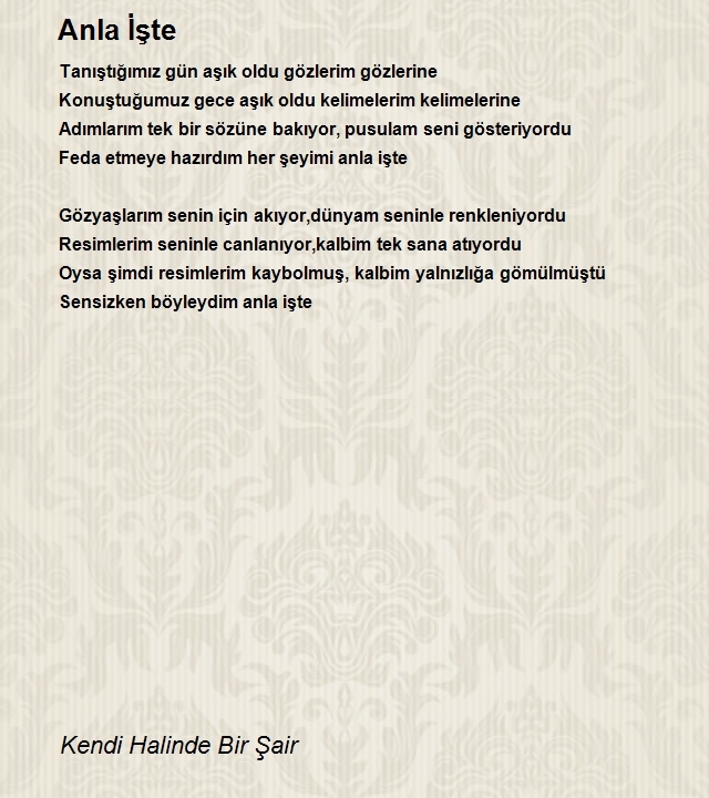 Kendi Halinde Bir Şair
