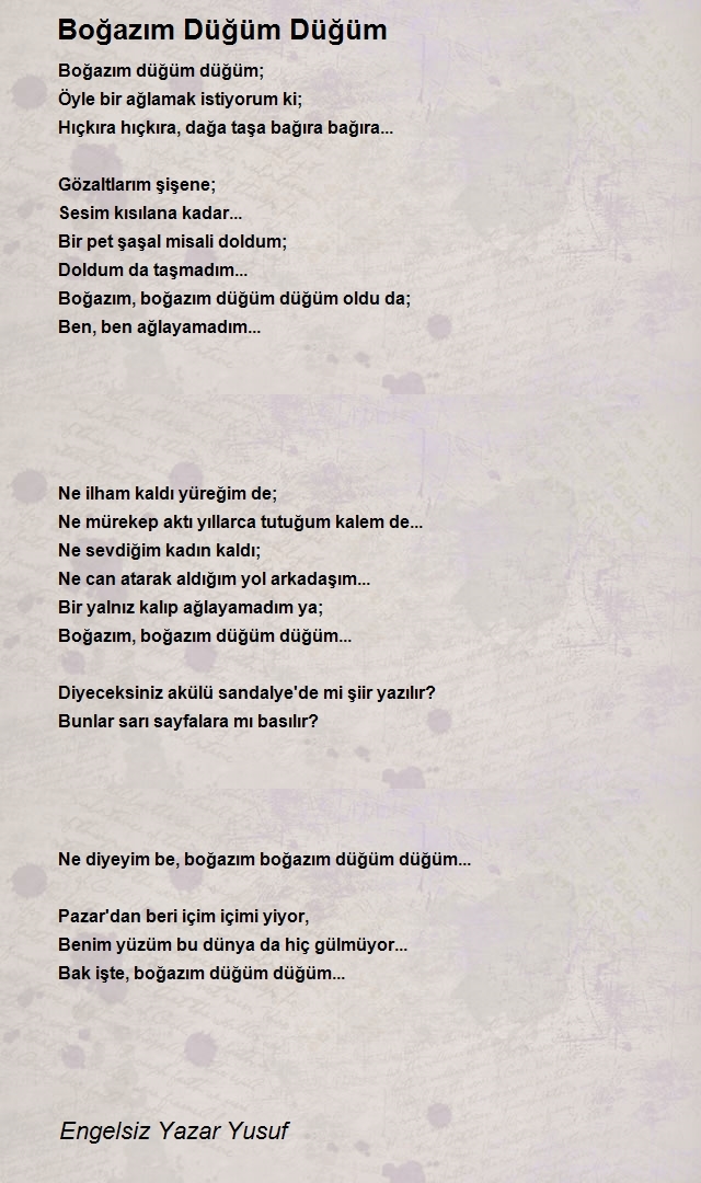 Engelsiz Yazar Yusuf